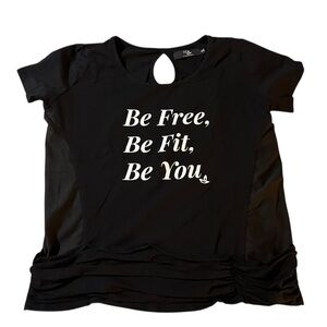 Activewear Graphic Tee – “Be Free, Be Fit, Be You” – Size 14/16